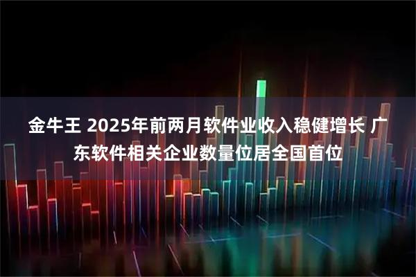 金牛王 2025年前两月软件业收入稳健增长 广东软件相关企业数量位居全国首位