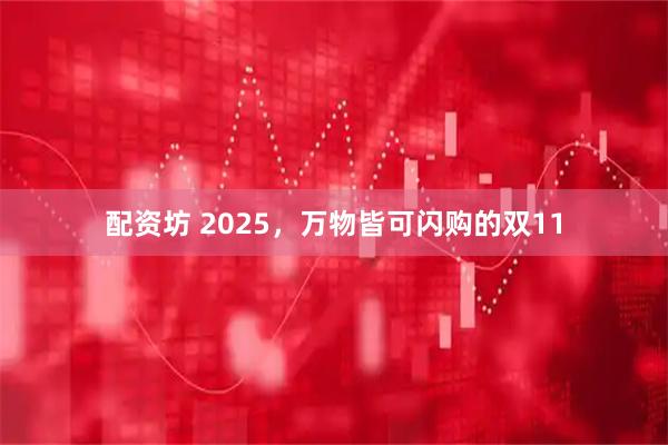 配资坊 2025，万物皆可闪购的双11