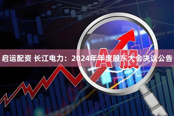 启运配资 长江电力：2024年年度股东大会决议公告
