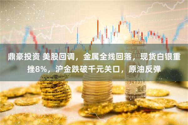 鼎豪投资 美股回调，金属全线回落，现货白银重挫8%，沪金跌破千元关口，原油反弹